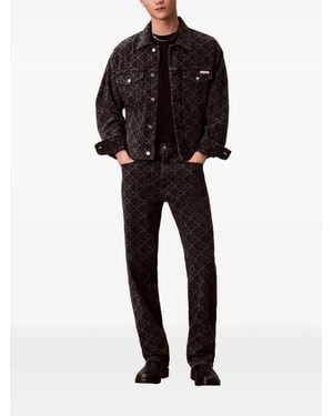 Calvin Klein Jacquard Denim Jacket - Black