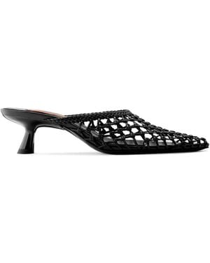 Simon Miller Gala Knotted Heeled Mules - Black