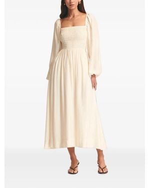 ST MRLO Long-Sleeve Midi Dress - Natural