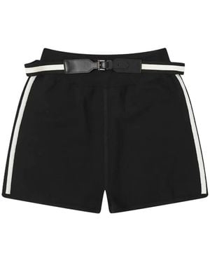 Max Mara サイドストライプ ショートパンツ - ブラック