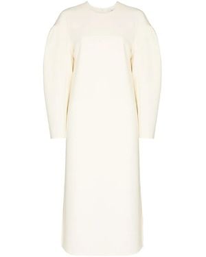 Tibi Dropped Shoulder Puffer Sleeves Dress - Multicolor