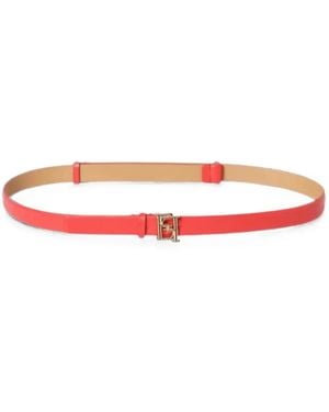 Elisabetta Franchi Logo-Plaque Belt - White