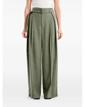 ViCOLO Belted Pleated Pants - Green