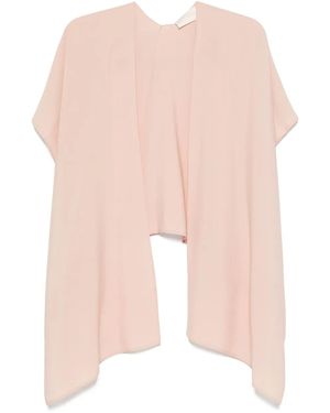 iBlues Short-Sleeve Silk Cardigan - Pink