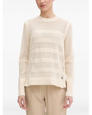 Helly Hansen Portofino Open-Knit Striped Jumper - Natural