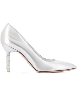 Sophia Webster 85mm Jasmine Embellished Court Shoes - White