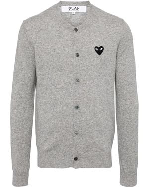 COMME DES GARÇONS PLAY Wool Cardigan - Grey