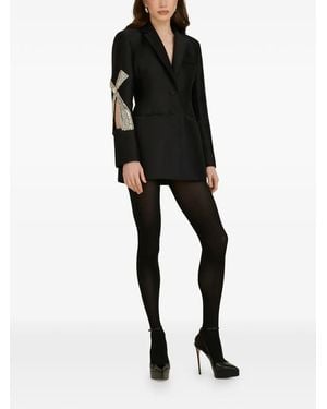 ARAFTU Bow-Embellished Blazer - Black