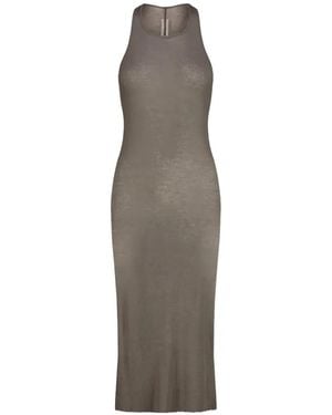 strapless open back dress V-Cut Ribbed Viscose Blend Straight Cut Midi Dress main image 1