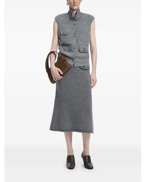 JNBY A-Line Knitted Midi Skirt - Grey