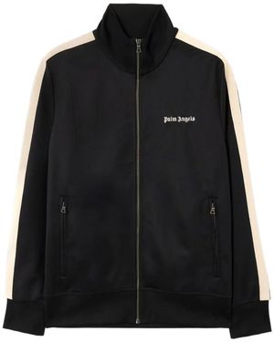 Palm Angels Gestreifte Jacke Mit Logo - Schwarz