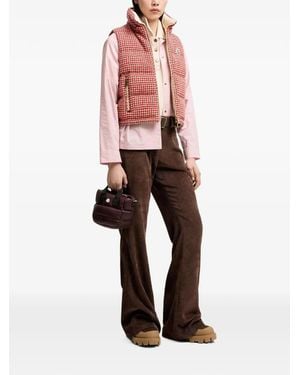 Moncler Micro Caradoc Quilted-Leather Tote Bag - Purple
