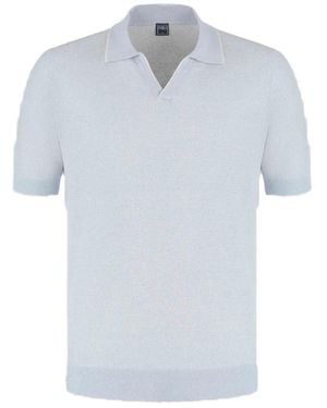 Fedeli T-Shirt En Maille À Col V - Blue