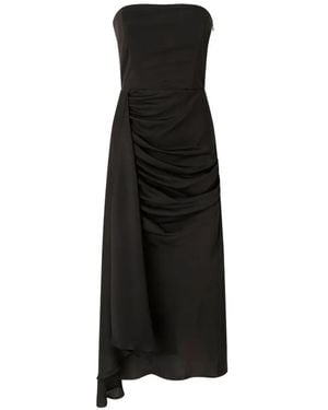 Pinko Ierzu Sleeveless Satin Midi Dress - Black