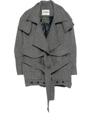 BATAKOVIC Belgrade Chevron-Pattern Belted Coat - Grey
