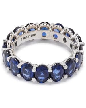 SHAY 18K Oval Eternity Sapphire Ring - Blue