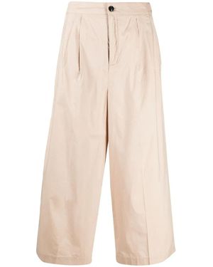 Woolrich Elasticated-Waist Cropped Trousers - Natural