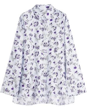 Lanvin Floral-Print Shirt - White