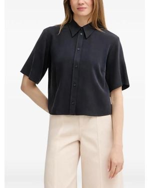 Marc O' Polo Short-Sleeve Button-Down Shirt - Black