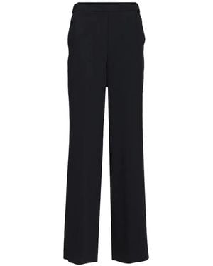 Al Duca d'Aosta Chambray Elasticated-Waist Trousers - Black