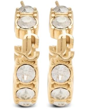 Jimmy Choo Creolen Mit Kristallen - Mettallic