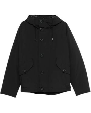 C.P. Company Hooded Buttoned Jacket - Black