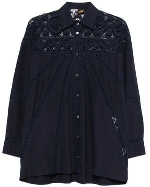 Loewe X Paula's Ibiza Lace Buttoned Shirt - Blue