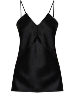 Victoria Beckham Vネック トップ - ブラック