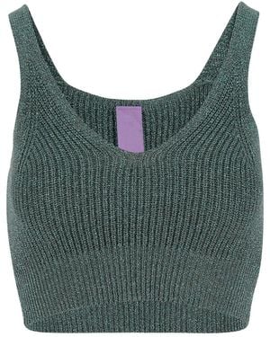 Market Geripptes Trägershirt - Grün