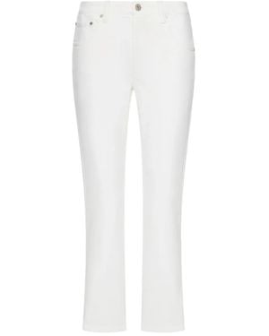 Brunello Cucinelli Logo-Patch Jeans - White