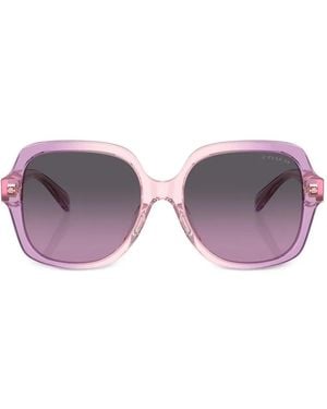 COACH Gafas De Sol Con Montura Cuadrada - Morado