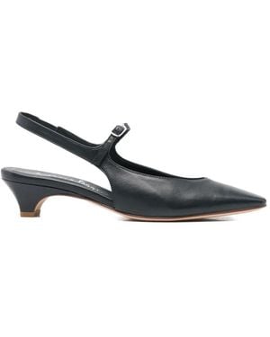 LORENA PAGGI Pointed-Toe Slingback Pumps - White