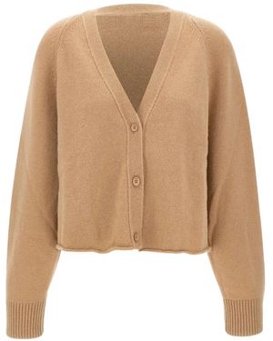 Laneus Raw-cut button-up cardigan - Natur