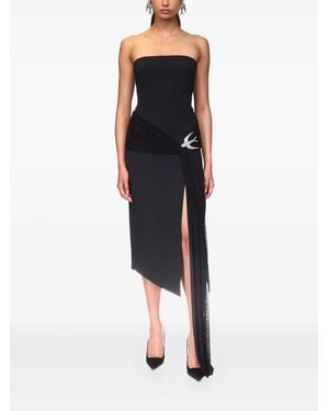 David Koma Embellished draped dress - Schwarz
