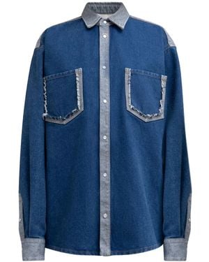 Marni Camicia Denim Con Applicazione - Blu