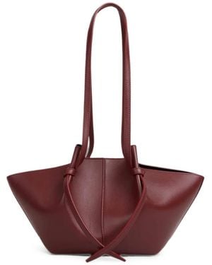 Yuzefi Mochi Knotted Leather Tote Bag - Purple