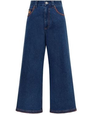 Maliparmi Jean À Coutures Contrastantes - Bleu