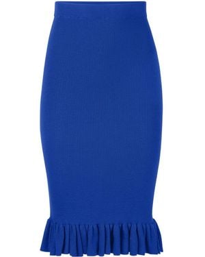 Nina Ricci Ruffled Peplum Skirt - Blue