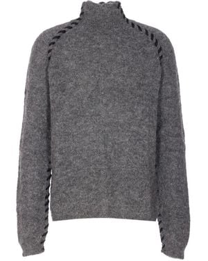 Thom Krom High-Neck Jumper - Grey