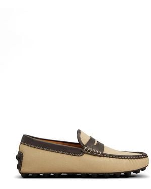 Tod's Gommino Canvas Loafers - White