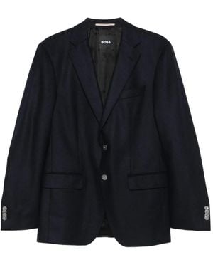 BOSS Single-Breasted Coat - Blue