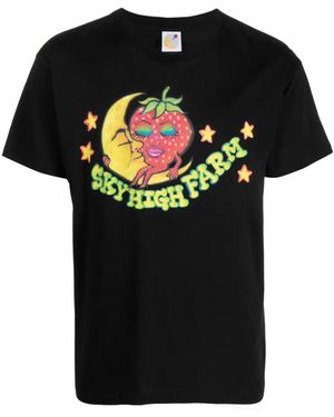 Sky High Farm グラフィック Tシャツ - ブラック