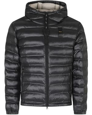 Blauer Charles Sorona Aura Quilted Hooded Jacket - Black