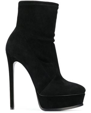 Casadei Platform Ankle Boots - Black