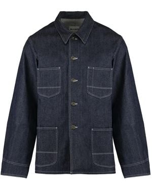 Moorer Four-Pocket Cotton Shirt - Blue