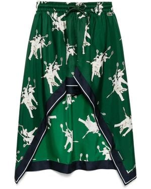 Lacoste Lightweight Silk Printed Shorts - Green