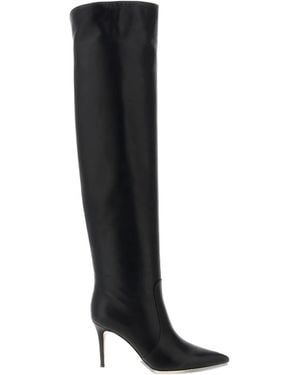 Gianvito Rossi Hansen Cuissard 85mm ブーツ - ブラック