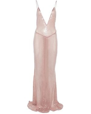 The New Arrivals Ilkyaz Ozel Claudie Maxi Dress - Pink