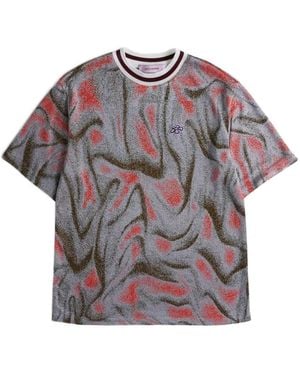 MACCAPANI Camiseta Bordada En Jacquard - Gris