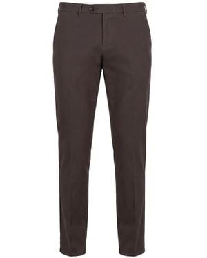 Brunello Cucinelli Straight-Leg Cotton Trousers - Grey